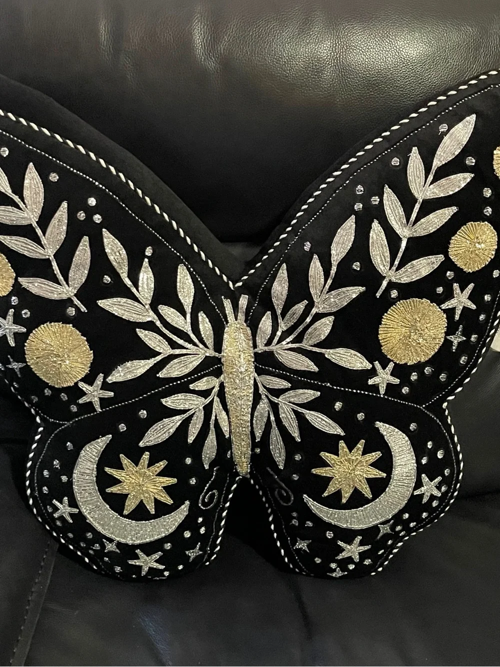Halloween Cynthia Rowley Butterfly Shaped Pillow - Halloween Celestial Butterfly